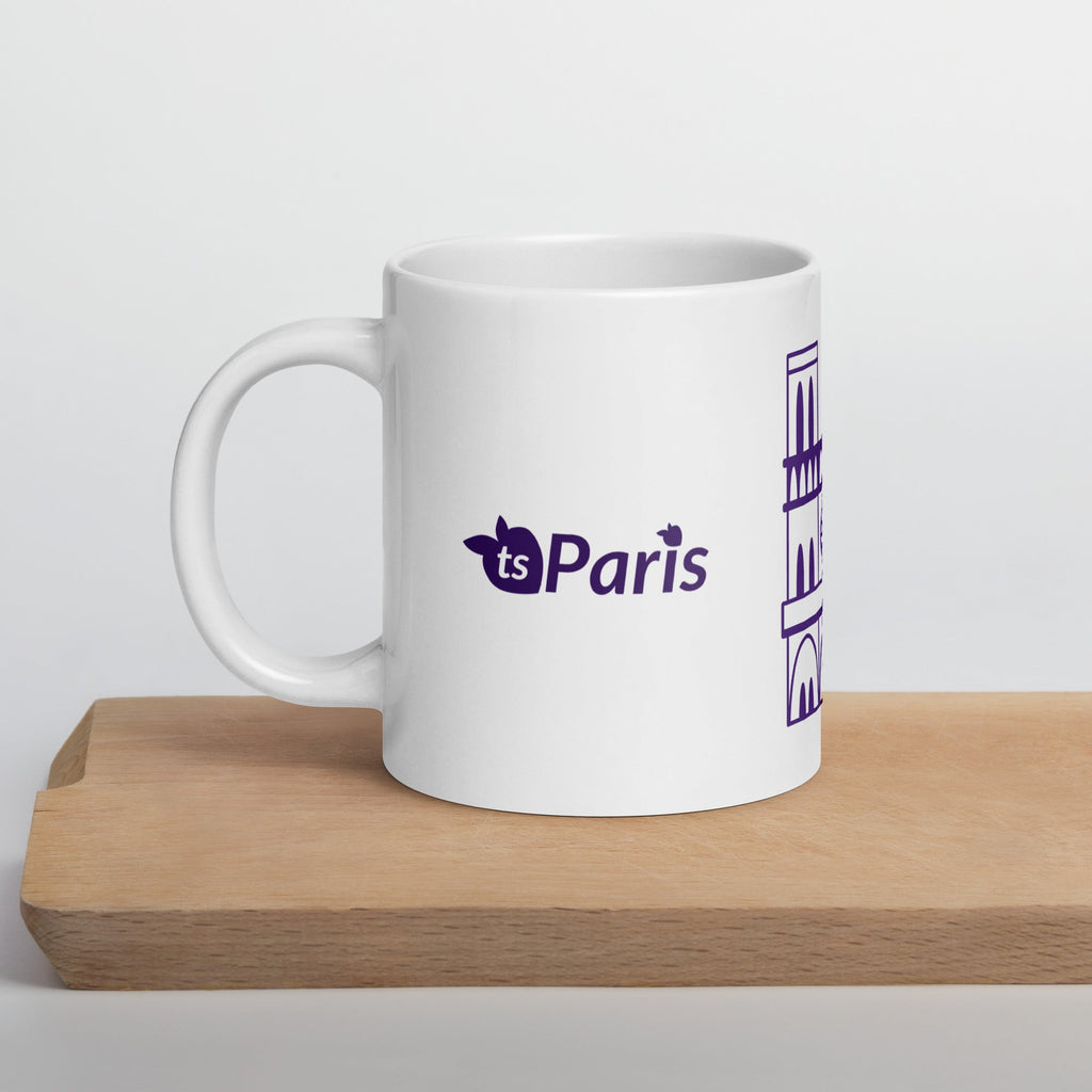 tsgabrielle® • Paris - Notre-Dame-katedralen • Glansig mugg • Vit • Keramik • 3 storlekar