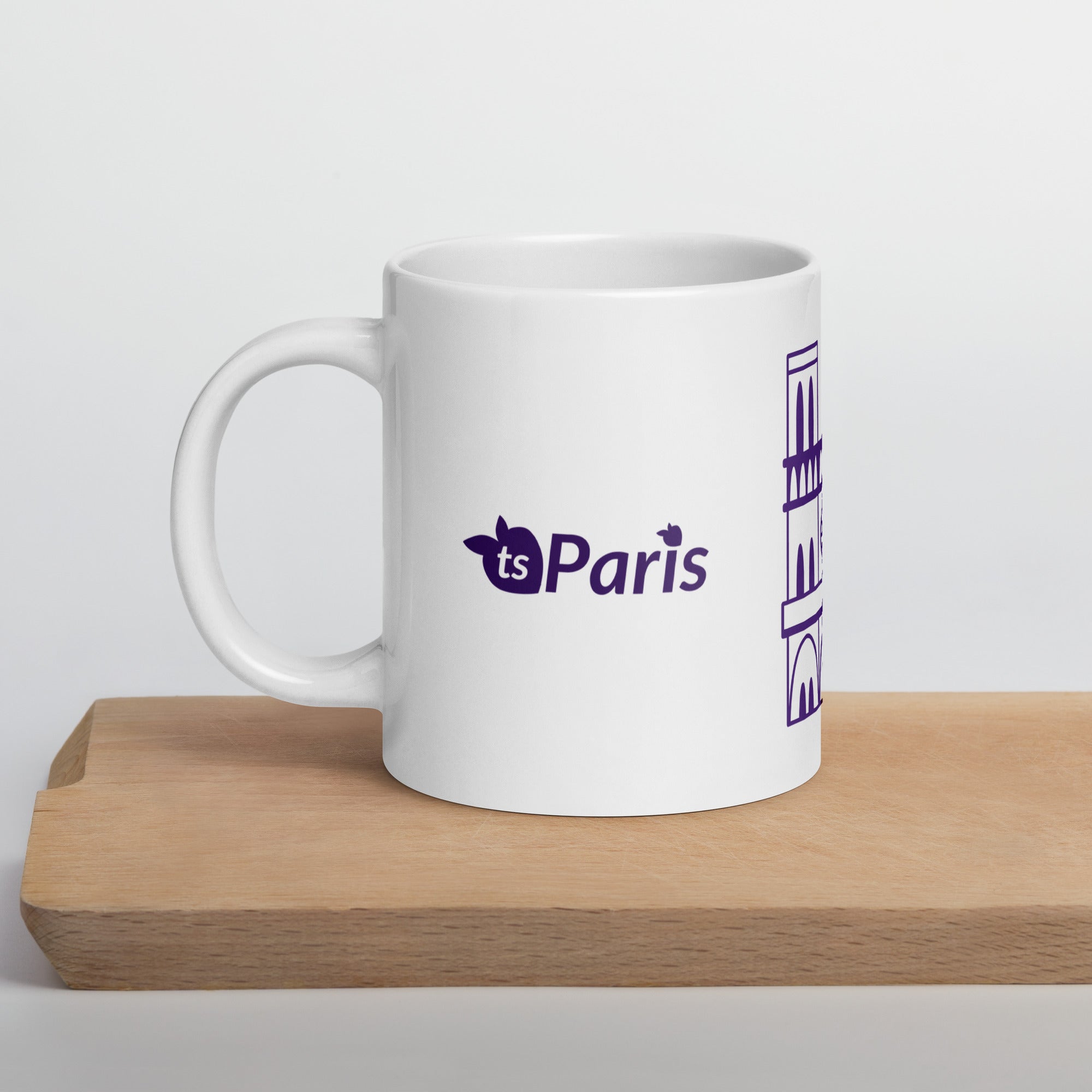 tsgabrielle® • Paris - Notre-Dame-katedralen • Glansig mugg • Vit • Keramik • 3 storlekar