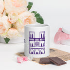 tsgabrielle® • Paris - Notre-Dame-katedralen • Glansig mugg • Vit • Keramik • 3 storlekar