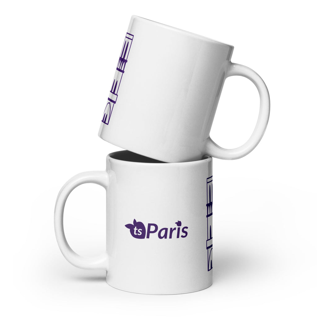 tsgabrielle® • Paris - Notre-Dame-katedralen • Glansig mugg • Vit • Keramik • 3 storlekar