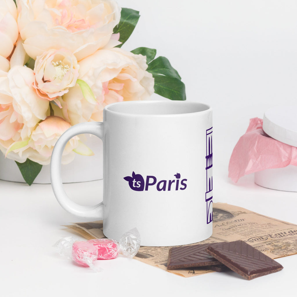 tsgabrielle® • Paris - Notre-Dame-katedralen • Glansig mugg • Vit • Keramik • 3 storlekar