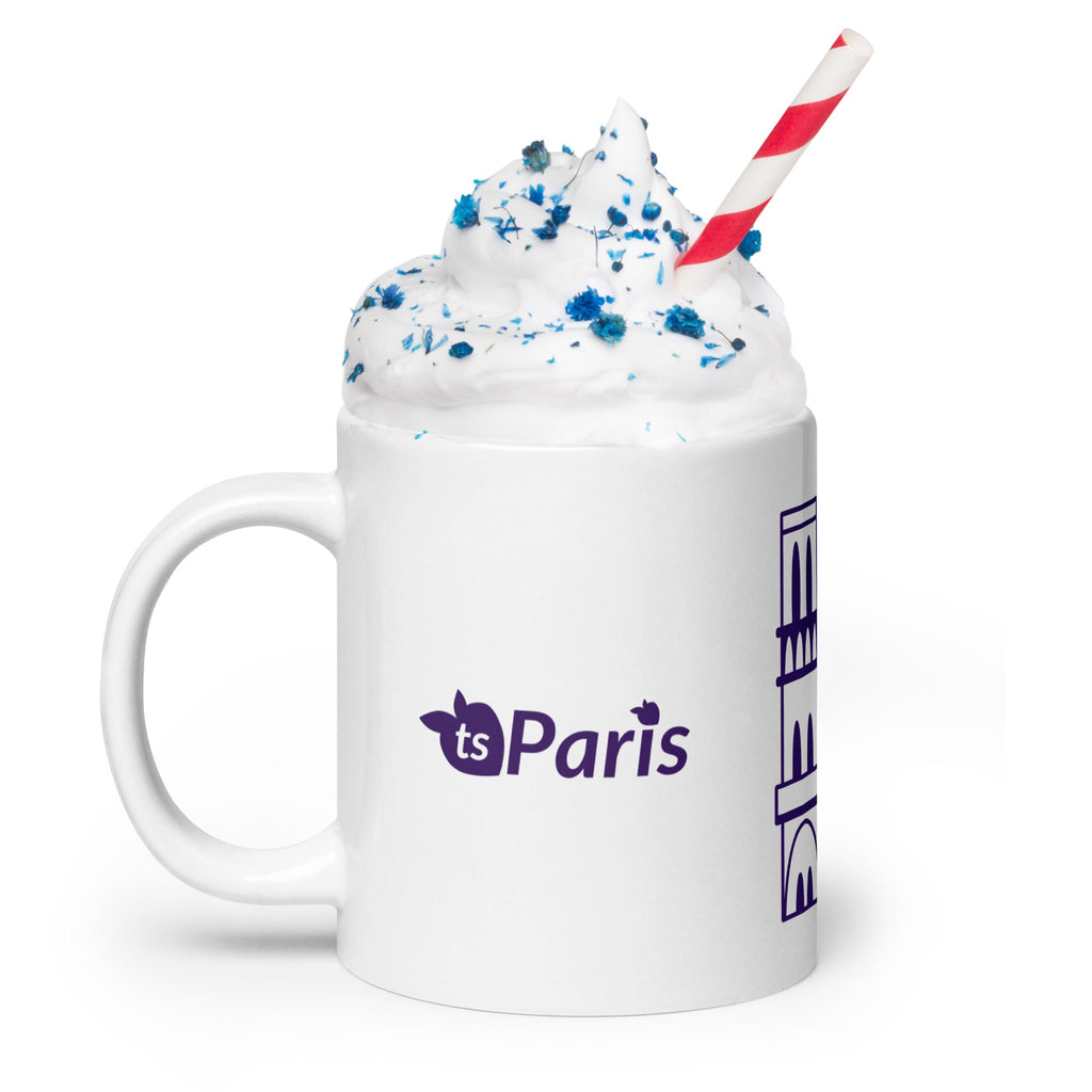 tsgabrielle® • Paris - Notre-Dame-katedralen • Glansig mugg • Vit • Keramik • 3 storlekar